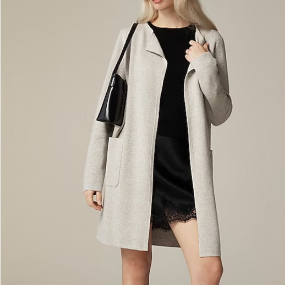 J. Crew Juliette Collarless sweater-blazer